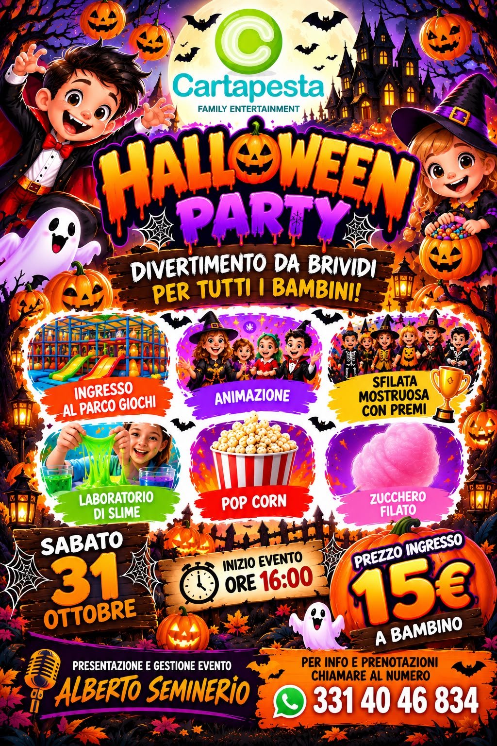Locandina Halloween Party Cartapesta