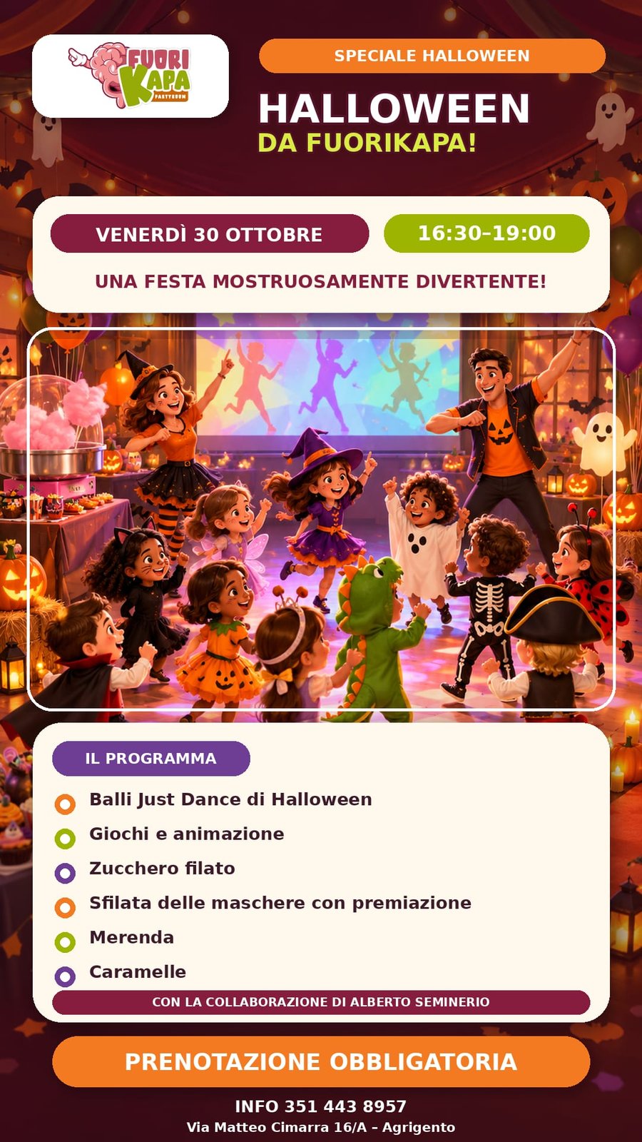 Locandina Halloween da Fuorikapa Agrigento